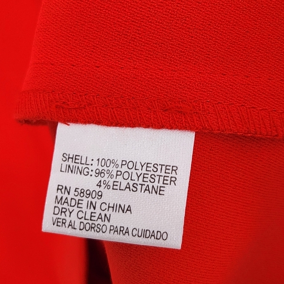 Gianni Bini Red V-Neck Pockets Tab Short Sleeve Jumpsuit Size 12 - Picture 7 of 8